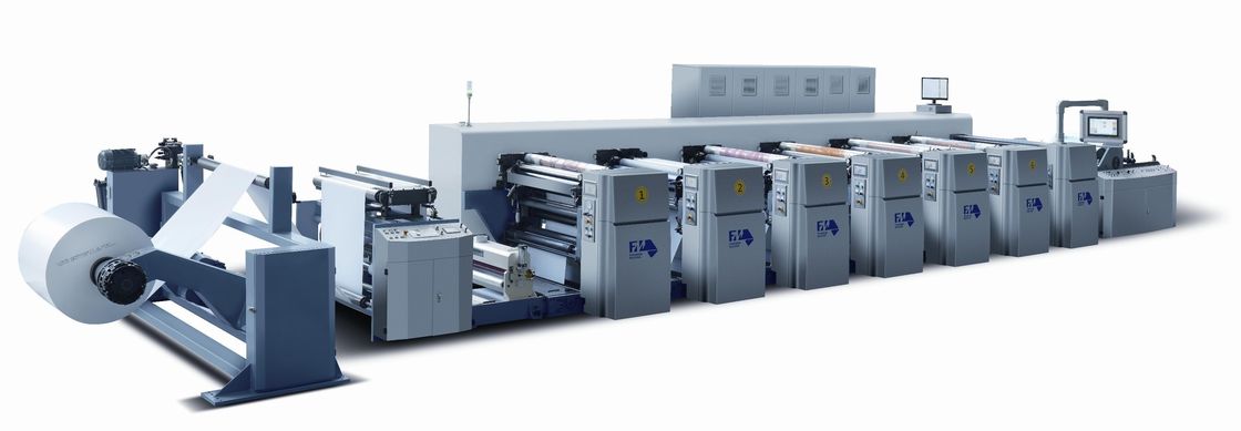 240 m/min Servo Control FM-CS Flexographic Printing Machine con diametro di 100 mm di rulli