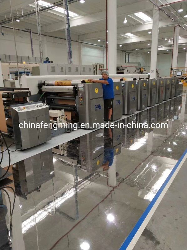 Kraft Paper Bag Flexo Printing Machine con 4 colori e 100 mm di diametro