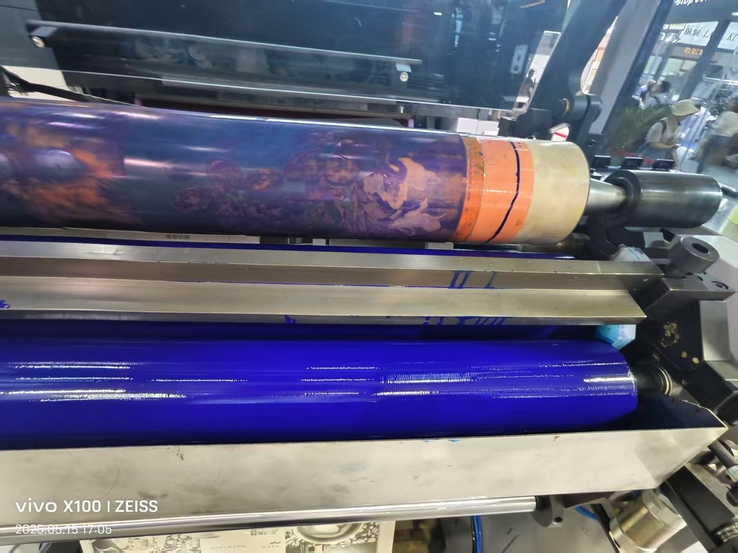 Macchina da stampa flessografica UV a 6 colori ad alta velocità automatica, tipo unità a petalo