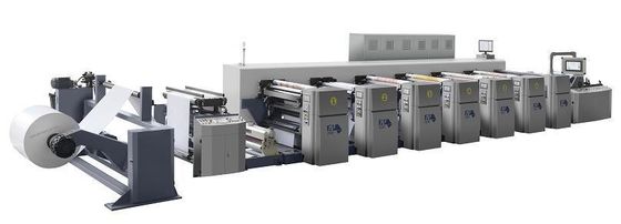 Richiesta personalizzata Alta velocità 6 Color Flexo Stampa macchina per 60-350GSM roll di carta
