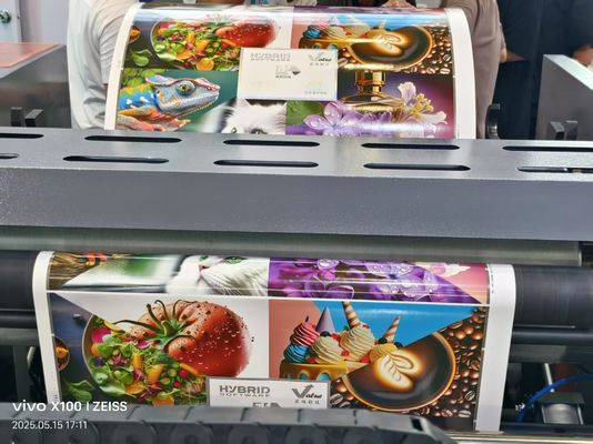 Macchina da stampa flessografica UV a 6 colori ad alta velocità automatica, tipo unità a petalo